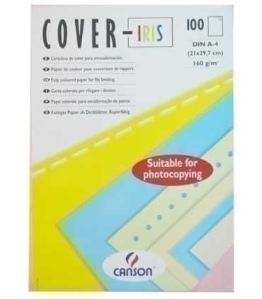 T.ENC.COVER-IRIS A4 CARTUL.BLANCO C/100