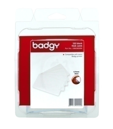 TARJETA BADGY PVC BLANCA 0,76 100 UD