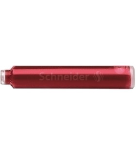 TINTA ESTILOG.SCHNEIDER CAJA 6 CART.ROJO