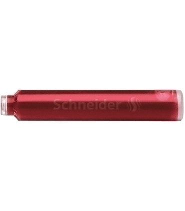 TINTA ESTILOG.SCHNEIDER CAJA 6 CART.ROJO