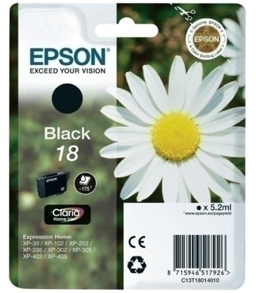 CART.IJ.EPSON T180140 Nº18 NEGRO