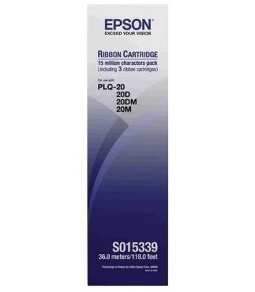 CINTA EPSON S015339 PLQ-20 NEGRA PACK 3