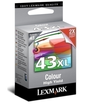 CART.IJ.LEXMARK 18YX143E Nº43XL COLOR