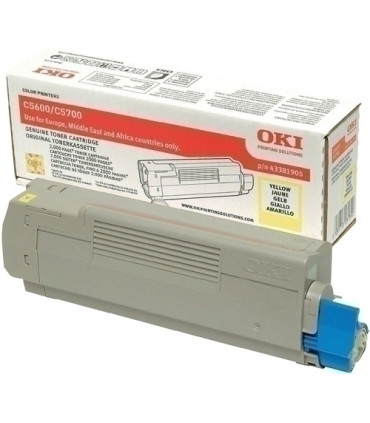 TONER OKI C5600/5700 AMARILLO TYPE C8