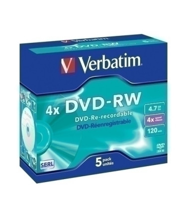 DVD -RW VERBATIM 4.7GB 4x PACK 5 JEWEL