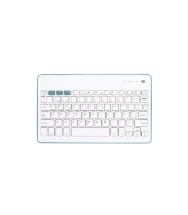 TECLADO SILVER HT BLUETOOTH BLANCO/AZUL