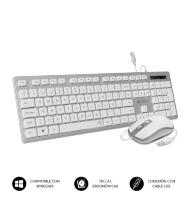 TECLADO Y RATON SUBBLIM WIRED HQ SILVER