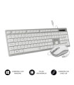 TECLADO Y RATON SUBBLIM WIRED HQ SILVER