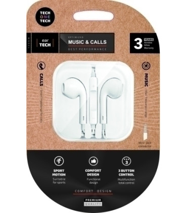 AURICULARES TECHONE BOTON MINI JACK BLAN