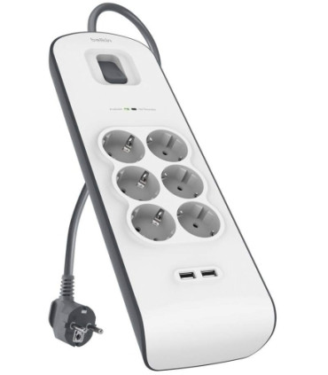 ENCHUFE PROTECTOR BELKIN 6 SAL.(REGLETA)