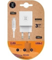 CARGADOR TECHONE DOBLE + CABLE USB-USB-C