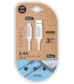 CABLE TECHONE USB-LIGHTNING BLANCO 1 m.