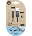 CABLE TECHONE USB-LIGHTNING NEGRO 1 m.