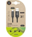 CABLE TECHONE USB-MICRO-USB NEGRO 1 m.