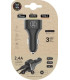 CARGADOR TECHONE DOBLE MECHERO NEGRO