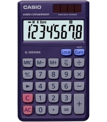 CALCULADORA BOLS.CASIO  8 DIG. SL-300VER