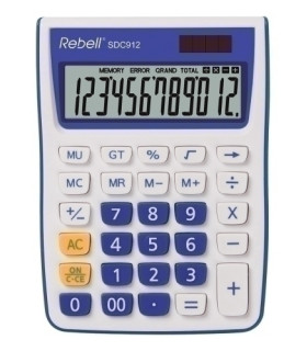 CALCULADORA MESA REBELL 12 DIG. 912 AZUL