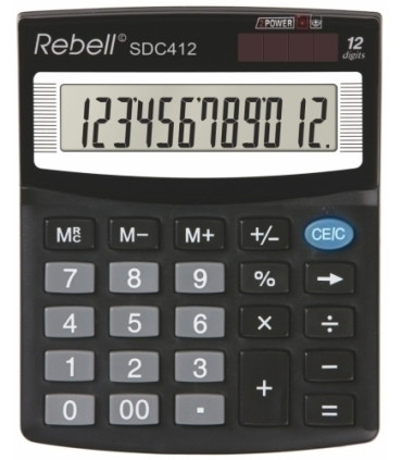 CALCULADORA SOBR.REBELL 12 DIG. SDC412