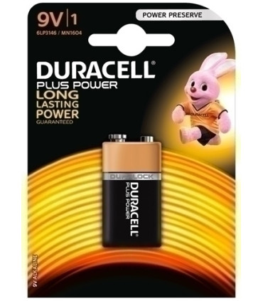 PILAS DURACELL 9V PLUS(MN1604-6LR61) B/1