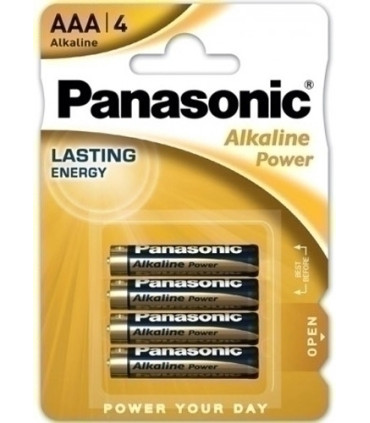 PILAS PANASONIC ALKALINE AAA LR03 B/4