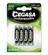 PILAS CEGASA RECARGABLES HR03 B/4