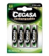 PILAS CEGASA RECARGABLES HR6 B/4