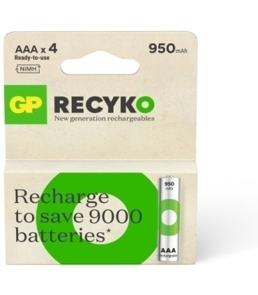 PILAS RECARGABLES GP 950 B/4