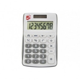 5* Calculadora 8 digitos Blanco/Gris MD-9859A-5STAR