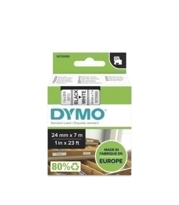 CINTA ROT.DYMO LM D1 7m 24 NEGR.s/BLANC