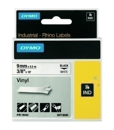 CINTA ROT.DYMO RHINO VINILO  9 BLANCO