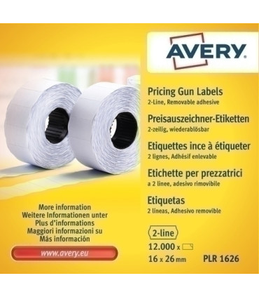 ETIQ.PRECIOS AVERY REM.26x16 BLANCO