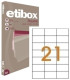 ETIQUETAS ADH.IMPR. ETIBOX A4 BLANCA CAJ