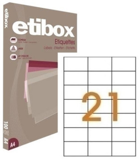 ETIQUETAS ADH.IMPR. ETIBOX A4 BLANCA CAJ