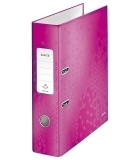 ARCHIVADOR LEITZ WOW A4 180º 80mm FUCSIA