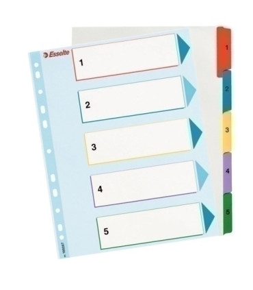 INDICE ESSELTE CART.BORR.NUM.A4+ ps.1- 5