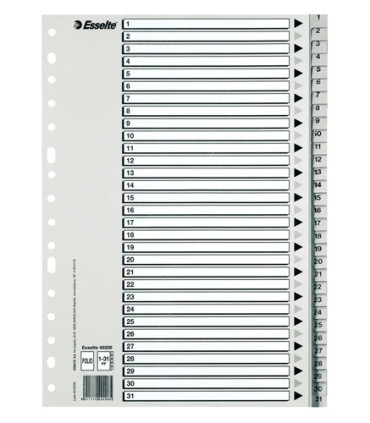 INDICE ESSELTE PP NUM.Fº ps.1-31 IND.B/N