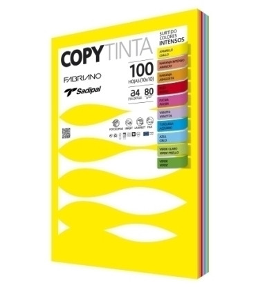 PAPEL COLOR A4 CT. 80g 100h SURTID.INTEN