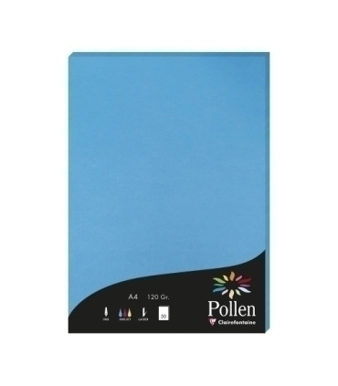 PAPEL CLAIREFONTAINE POLLEN A4 50h TURQU