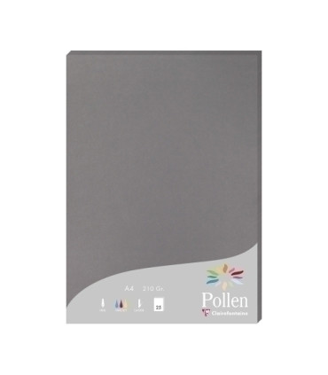 PAPEL CLAIREFONTAINE POLLEN A4 25h GRIS