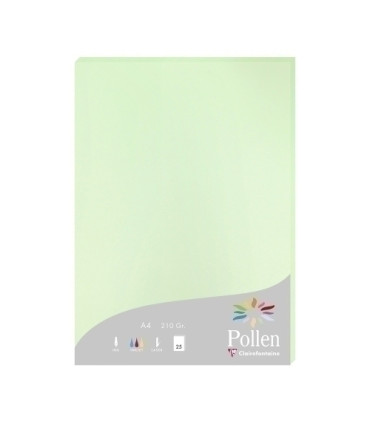 PAPEL CLAIREFONTAINE POLLEN A4 25h VERDE