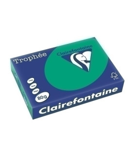 PAPEL COLOR A4 TROPHEE 80g 500h VERDE PI
