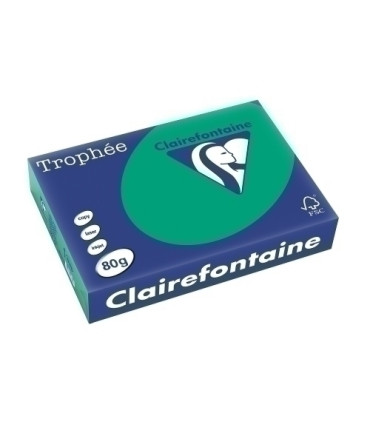 PAPEL COLOR A4 TROPHEE 80g 500h VERDE PI