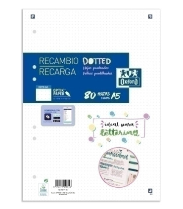 RECAMBIO OXF. A5 80h 6 TAL.DOTS