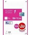 RECAMBIO OXF. A4 100h 4 TAL. CD.5 FUCSIA