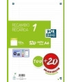 RECAMBIO OXF. A4 120h 4 TAL. HZT.VERDE