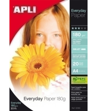 P.INKJET APLI FOTO A4 180g 20h GLOSSY