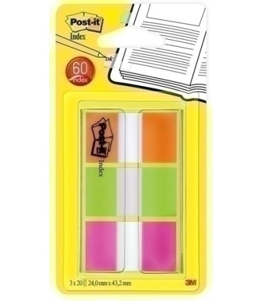 TACO BANDE POST-IT 1  3X20 VERDE,NAR,ROS