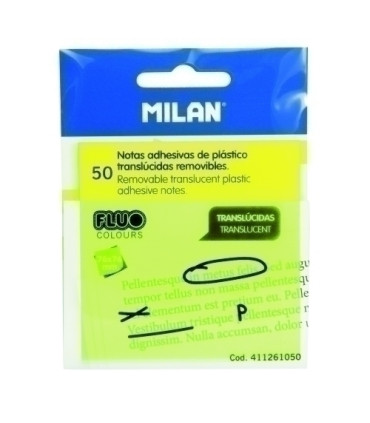 NOTAS ADHESIVAS MILAN 50h 76x76 AM.FLUOR