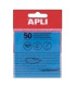 NOTAS ADHESIVAS APLI 50h 75x75 TRAS.AZUL