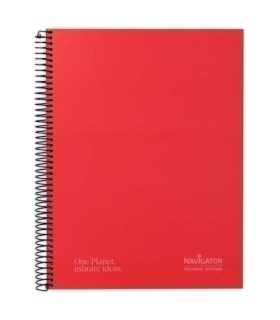 BLOC NAVIGATOR A4 80h CD.5 ROJO